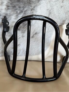 Black Solo Luggage Rack Docking Harley Davidson Motorcycle
